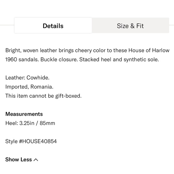 House of Harlow Teagan Slingback Shoes Sz 7 - Picture 13 of 13